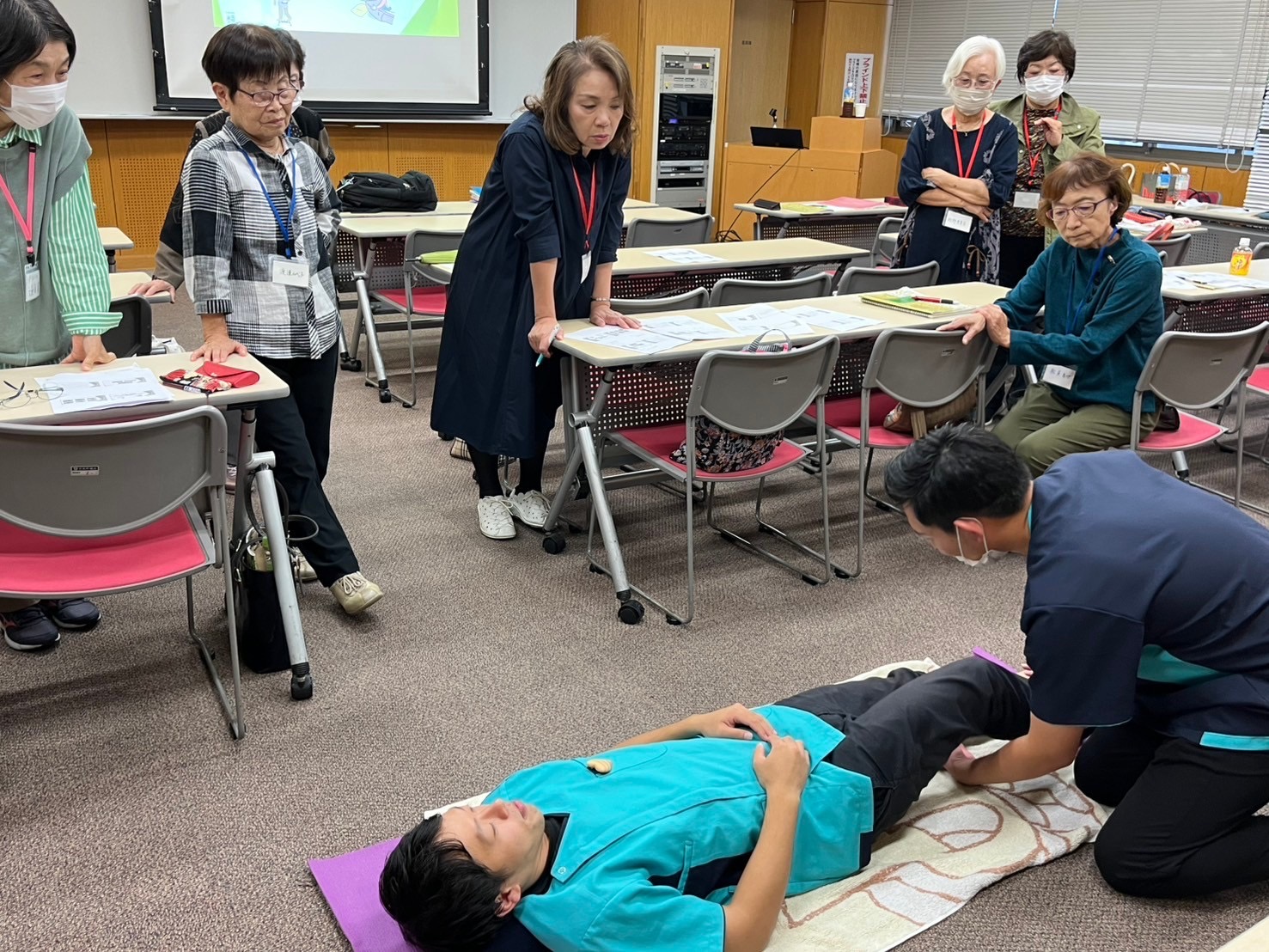 ボランティアの方への介助方法レクチャー